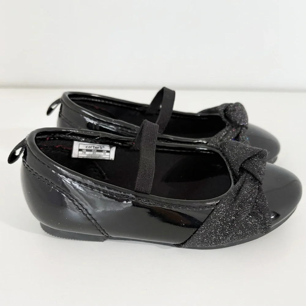 Carter's Patent Leather Toddler Ballet Flats Dress Shoes Size 7